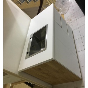 ตู้ครัวไม้ยางพาราขนาดกะทัดรัดพร้อมเคาน์เตอร์หิน 120x60x80 ซม. TBD68001 - Product Image 4