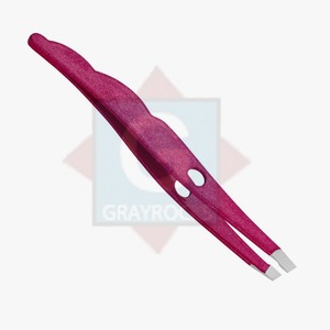 แหนบคิ้วสแตนเลสสำหรับผู้หญิงหรือผู้ชายแหนบคิ้วแบบด้ามจับพิเศษโลโก้ออกแบบได้ตามต้องการ - Product Image 2