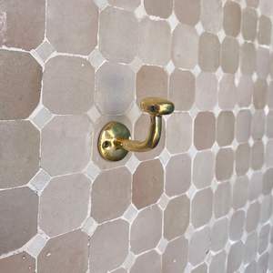 Brass wall hooks utility storage bathroom kitchen hallway hardware sturdy solid rustproof wall mount storage home modern style - Product Image 1