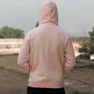Basics Sweat à capuche polaire 100% coton uni avec fermeture éclair et masque facial intégré, chaud pour l'hiver, style streetwear - Product Image 3