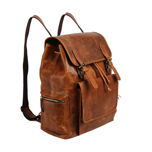 Customizable Waterproof Genuine Leather <b>Laptop</b> Backpack <b>Bags</b> Adjustable <b>Shoulder</b> Strap Anti-Theft Big Capacity Travel Carry <b>Bags</b> - Product Image 3