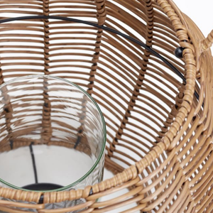 Lanterne à bougie en rotin tissé à la main rustique Bougeoir en osier naturel pour événements, décoration intérieure et plus Lanterne en osier - Product Image 6