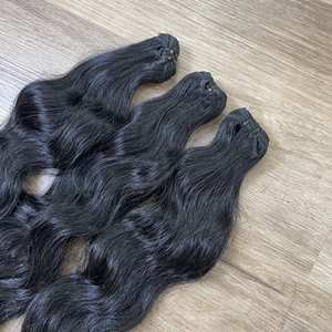 Paquetes de cabello crudo vietnamita listos para enviar Extensiones de cabello humano baratas Máquina virgen Paquetes de cabello de trama Tejidos - Product Image 2