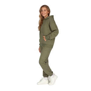 Vente en gros de survêtement pour femmes pull à capuche et pantalon de jogging ensemble OEM ODM en vrac marque privée vêtements de sport et tenue de mode décontractée - Product Image 3