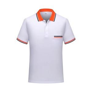 เสื้อโปโลผู้ชายสีล้วนคอปกสีล้วนแขนสั้นมีกระเป๋าเสื้อโปโลสำนักงาน - Product Image 5