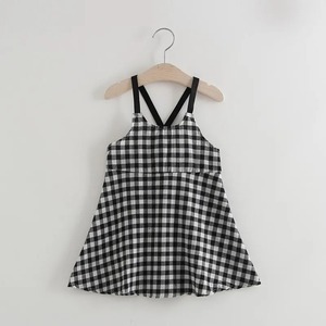 ชุดเดรสแขนกุดผ้าฝ้ายสำหรับเด็ก, ชุดเดรสแขนกุดผ้าฝ้ายสำหรับเด็กความยาวกลางฤดูร้อน - Product Image 1