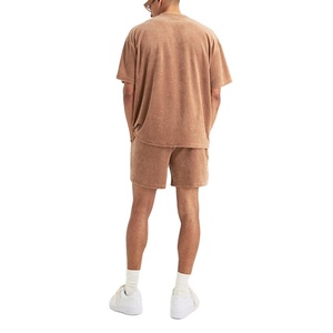 Camiseta de Cuello Redondo Oversize para Hombre con Diseño de Hombros Caídos, Material Personalizado de Alta Calidad, Conjunto de Moda de Dos Piezas, ¡Venta Caliente! - Product Image 6