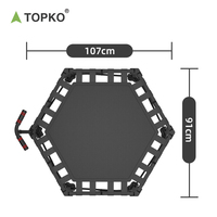 TOPKO Mini trampoline de haute qualité avec guidon équipement de fitness pour adultes et enfants