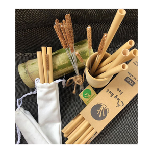 Pajitas de bambú naturales de 20cm, pajitas de bambú naturales, pailles de bambú desechables ecológicos de 99 GD - Product Image 6