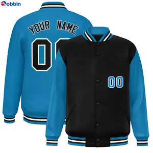 Veste universitaire unisexe pour homme BOBBIN INDUSTRIES, vente chaude, personnalisable, style baseball, tissu en toile, polaire, grande taille - Product Image 2