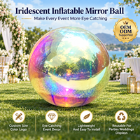 Ballon miroir gonflable en argent sur mesure, ballon gonflable géant en PVC, décoration d'événement, grand ballon miroir brillant gonflable