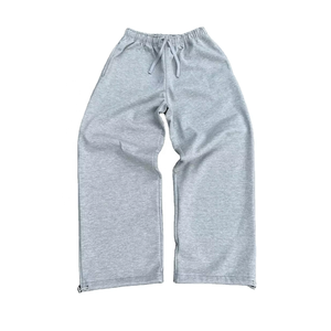 Baggy Style Drawstring Pocket Casual Sweatpants High Waist Loose Fit <b>Elastic</b> Waist Women's Pants - Product Image 1