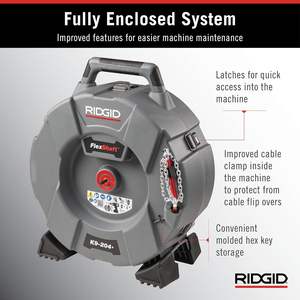 AMJET & RIDGID Arbre flexible de nettoyage de drain Outils d'entretien de drain Ridgid <span class=keywords><strong>Câble</strong></span> flexible à couple élevé Nettoyage de la plomberie souterraine - Product Image 4