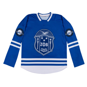 Camiseta de Hockey Vintage Zeta para Mujer, Hermandad Griega, Manga Larga, Deportiva, Bordada, 100% Poliéster Ecológico, Zeta Phi Beta 1920 - Product Image 1