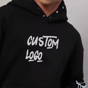 Conjunto de chándal personalizado de 100% algodón para hombre, sudadera en blanco con etiqueta privada impresa con Sudadera con capucha para chándal de invierno - Product Image 2