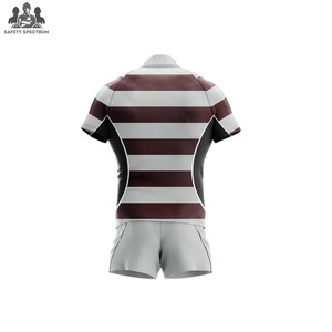 Ensembles d'uniformes de rugby pour hommes de haute qualité, personnalisés, imprimés par transfert thermique, respirants, à séchage rapide, 100% polyester - Product Image 5