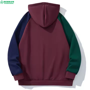Sweat à capuche unisexe coupe classique en molleton 100 % coton / French Terry, écologique, respirant, streetwear d'hiver, multicolore - Product Image 2