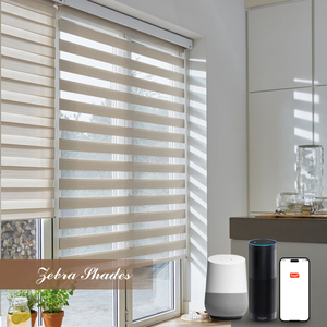 Store occultant moderne personnalisé prêt à poser, type zébré, avec fonction électrique intégrée, <span class=keywords><strong>en</strong></span> tissu. - Product Image 3