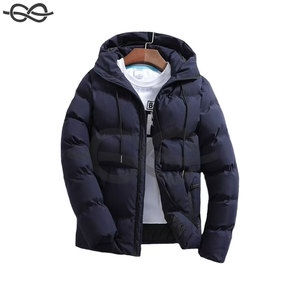 Abrigo de invierno para hombre, ropa de abrigo de manga larga con cremallera completa, chaqueta acolchada de plumón de color sólido, ropa de invierno cálida y elegante en rojo vino 4XL - Product Image 4