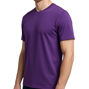 T-shirt pour homme à manches courtes, col rond, couleur unie, coupe classique, style jersey décontracté, coton lourd - Product Image 4