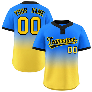 Unisex Custom Embroidered Logo Name Baseball Jersey Gradient Color Digital Printed Mesh Polyester Breathable High Quality - Product Image 4