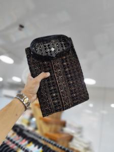 Men's Pure <b>Viscose</b> Reyon <b>Fabric</b> Embroidered Chicken Design Kurtas Wedding Season Formal Style Indian Pakistani Clothing for - Product Image 4