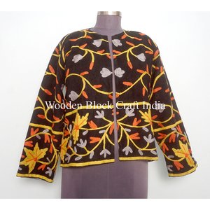 Chaquetas Bordadas a Mano con Logotipo Personalizado, Chaquetas Tejidas con Relleno de Algodón, Artesanía Artesanal, Chaqueta Multicolor Resistente al Viento - Product Image 5
