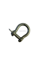 Manille à arc en acier au carbone électrogalvanisé de type européen - Robuste - Mesure impériale (en pouces) - Norme européenne