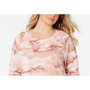 Felpa da Donna Love Tribe Elegante Taglia Grande con Stampa Camouflage, Trendy Rosa Taglia 3X, Realizzata in Tessuto Lavorato a Maglia - Product Image 2