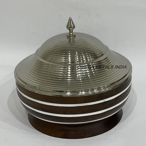 Cazuela árabe con acabado en plata de buena calidad con tapa, cazuela de gran venta, calentador de alimentos y olla caliente para vajilla - Product Image 5