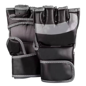 Guantes MMA de medio Dedo de alta calidad Nuevo diseño con logotipo personalizado Material de cuero Servicio OEM - Product Image 4