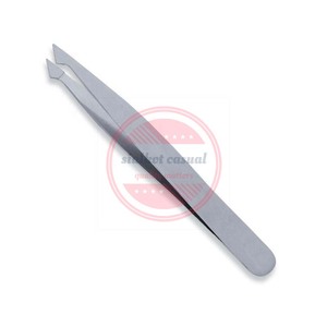 Pince à épiler à sourcils en acier inoxydable de couleur personnalisée de haute qualité avec logo personnalisé - Product Image 4