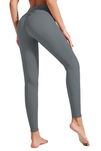 High Quality Custom Women's Sports Yoga Gym Fitness <b>Leggings</b> with Solid <b>Pattern</b> Price and OEM Service - Product Image 4