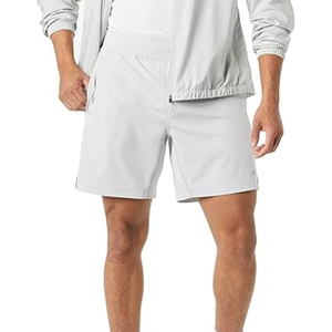 Pantalones cortos ligeros para correr en el gimnasio de poliéster a precio barato para hombre, pantalones cortos de entrenamiento para correr con logotipo personalizado de Color gris - Product Image 4