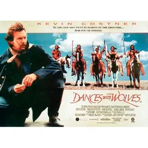 Póster de Dances with Wolves con técnicas de impresión offset y digital, disponible en vinilo, lona y poliéster, banderas y pancartas - Product Image 1