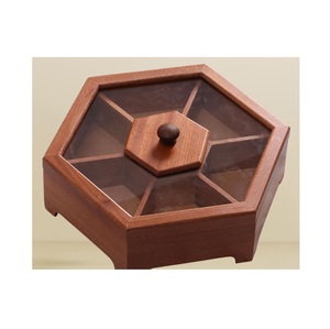 Caja de fruta seca de madera hecha a mano de primera calidad con diseño decorativo perfecto para regalos de festivales y decoración del hogar - Product Image 6