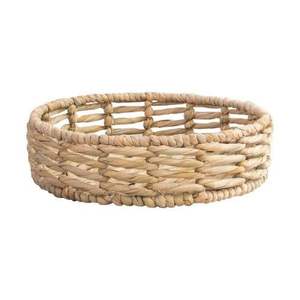 Ensemble de 2 plateaux de service ronds en bambou et rotin faits à la main et écologiques Nouveau produit de la vente en gros de matériaux en bois d'Inde - Product Image 2