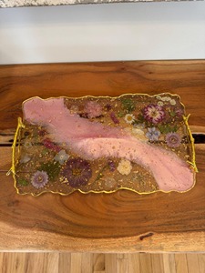 Bandeja de Resina Personalizada de Bajo Costo con Posavasos, Juego de Servicio y Protección Hecho a Mano Duradero para Uso en Mesa - Product Image 6