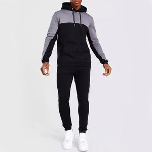 Conjunto Deportivo de Moda 2026 con Bloques de Color en Contraste, Sudadera con Capucha y Cremallera Completa de Felpa Técnica, Conjunto Urbano Informal para Correr, Corte Regular - Product Image 6