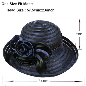 300 pièces en gros Satin femmes Fascinators chapellerie église thé chapeau élégant seau chapeaux pour Kentucky Derby - Product Image 6