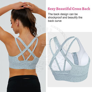 Soutien-gorge de sport pour femme, nouvelle conception, maintien élevé, tissu respirant, logo frontal, couleurs et tailles personnalisables - Product Image 2