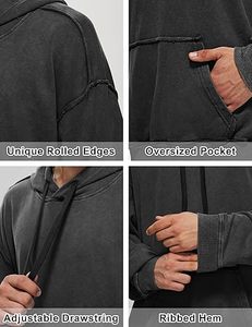 เสื้อฮู้ดซักกรดสำหรับผู้ชาย - Product Image 5