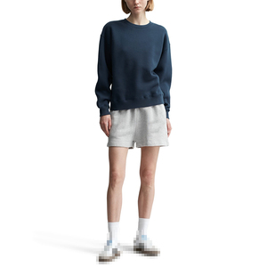 Sudadera de lana de Color sólido de alta calidad para mujer, nuevo diseño de cuello caído, insignia de decoración impresa para ropa de Otoño/Invierno - Product Image 5