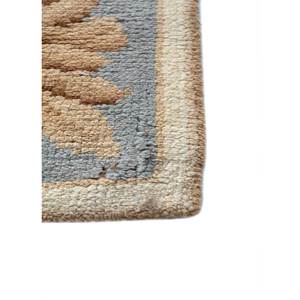 พรมขนสัตว์ถักมือลายดอกไม้ Aalam Gold ขนาด 9x12 ฟุต รูปทรงสี่เหลี่ยมผืนผ้า สำหรับบ้าน ห้องนั่งเล่น ห้องนอน ทางเดิน-Pae-5982 สำหรับวัยรุ่น - Product Image 4