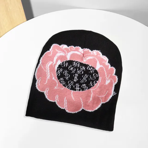 High Quality Custom Logo Jacquard Beanie <b>Hats</b> for <b>Women</b> Solid Knitted <b>Winter</b> Skull Beanies Dot Pattern Latest Sport Colorful - Product Image 2