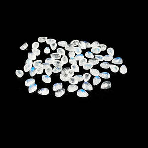 Natural <b>Moon</b> Stone Loose Nature <b>Crystal</b> Cabochon Pears Calibrated 5x7mm & 6x8mm - Product Image 2