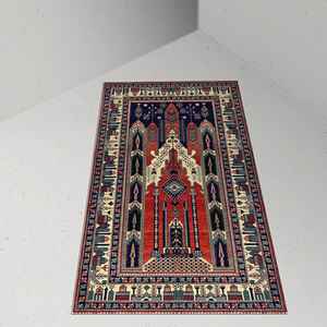 พรมลายวินเทจพิมพ์ลายแบบตุรกี พรมเนื้อนุ่มแบบไม่ถักทอ - Product Image 1