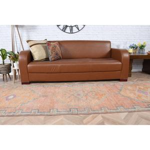 3.1x11.7 ft <b>Rug</b>, Vintage Turkish <b>Runner</b> <b>Rug</b>, Orange Wool <b>Rug</b> - Product Image 5