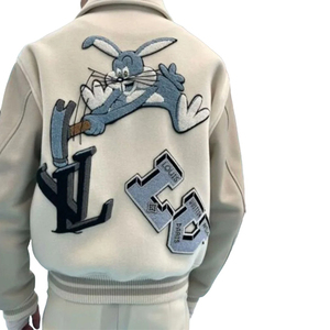 OEM Varsity Jacket Stand Vintage Ropa de invierno Logotipo personalizado bordado de cuero de béisbol Bomber Jacket - Product Image 1