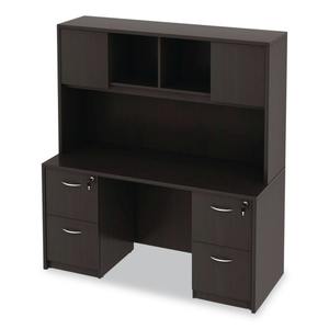 Alera ALEVA256024ES Organiseur de bureau sur pied de type Espresso, série Valencia, 59,13 po. X 23,63 pouces X 29,5 pouces Credenza Shell - Product Image 6